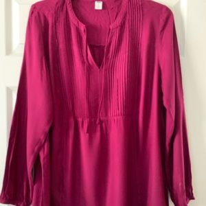 Old Navy Long Sleeved Swing Top XL Tall Fuschia